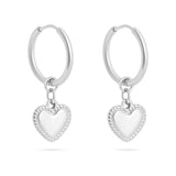Lilliana Textured Heart Hoop Earrings - MTT Collective