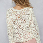 Lily Open Knitted Crochet Sweater - MTT Collective