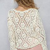 Lily Open Knitted Crochet Sweater - MTT Collective