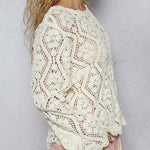 Lily Open Knitted Crochet Sweater - MTT Collective