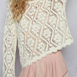 Lily Open Knitted Crochet Sweater - MTT Collective