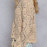 Lily Open Knitted Crochet Sweater - MTT Collective