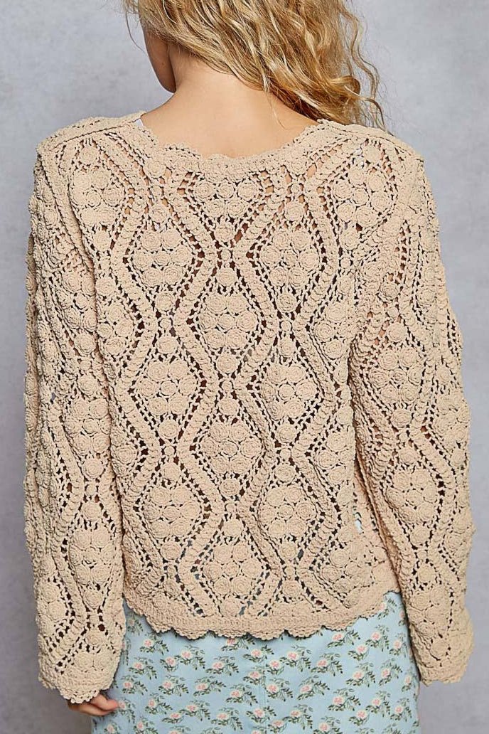 Lily Open Knitted Crochet Sweater - MTT Collective