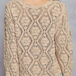 Lily Open Knitted Crochet Sweater - MTT Collective