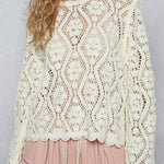 Lily Open Knitted Crochet Sweater - MTT Collective