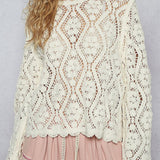 Lily Open Knitted Crochet Sweater - MTT Collective