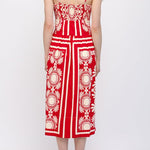 Lorraine Gathered Waist Midi Dress - MTT Collective