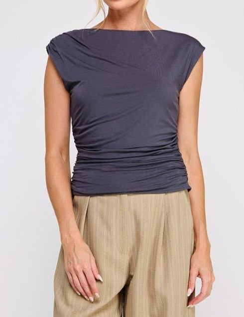 Lottie Shoulder Drape Top - MTT Collective