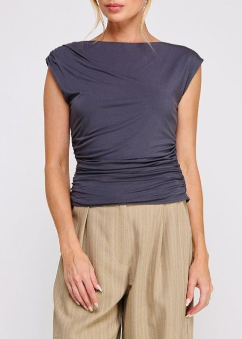 Lottie Shoulder Drape Top - MTT Collective