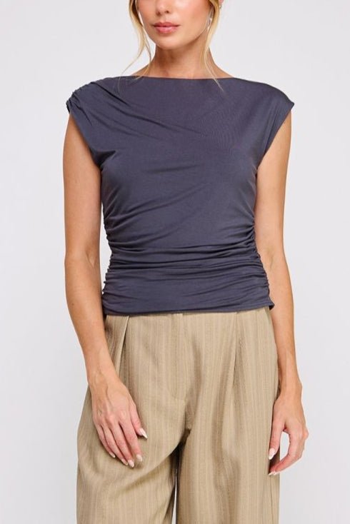 Lottie Shoulder Drape Top - MTT Collective