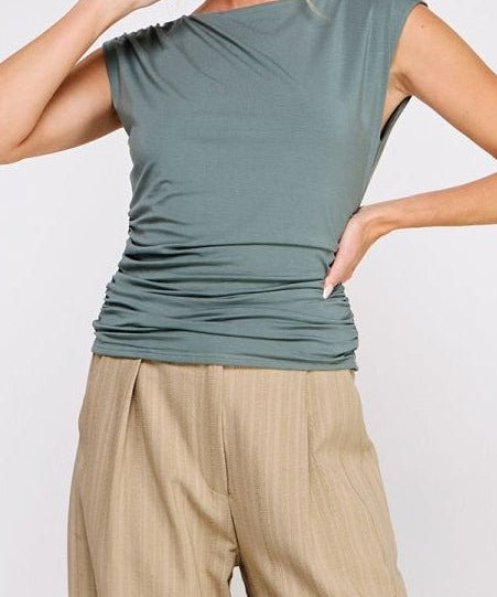 Lottie Shoulder Drape Top - MTT Collective
