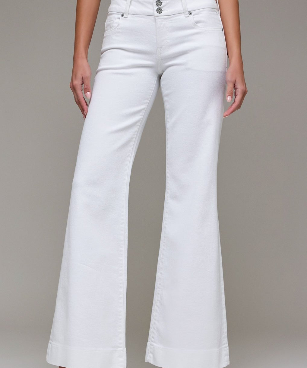 Low Rise Double Button Flare Jean - MTT Collective