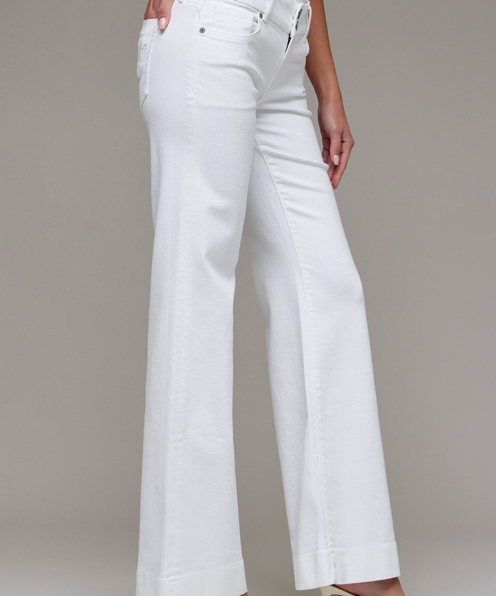 Low Rise Double Button Flare Jean - MTT Collective