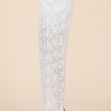 Lucille Embroidered Sheer Wide Leg Pants - MTT Collective