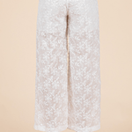 Lucille Embroidered Sheer Wide Leg Pants - MTT Collective