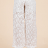 Lucille Embroidered Sheer Wide Leg Pants - MTT Collective