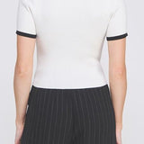 Lula Bow Detail Ribbed Top - MTT Collective