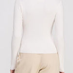 Lydia Lace - Trim Ribbed Square - Neck Top - MTT Collective