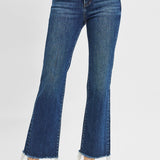 Lynette High Rise Crop Straight Raw Hem Jeans - MTT Collective
