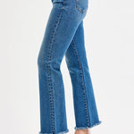 Lynette High Rise Crop Straight Raw Hem Jeans - MTT Collective