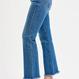Lynette High Rise Crop Straight Raw Hem Jeans - MTT Collective