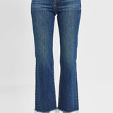 Lynette High Rise Crop Straight Raw Hem Jeans - MTT Collective