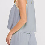 Maddie Soft Linen Embroidered Tank - MTT Collective