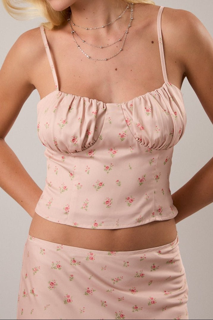 Madeline Lace Back Ruched Top - MTT Collective