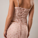 Madeline Lace Back Ruched Top - MTT Collective