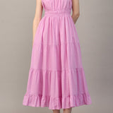Mae Shirred Waist Tiered Cami Dress - MTT Collective