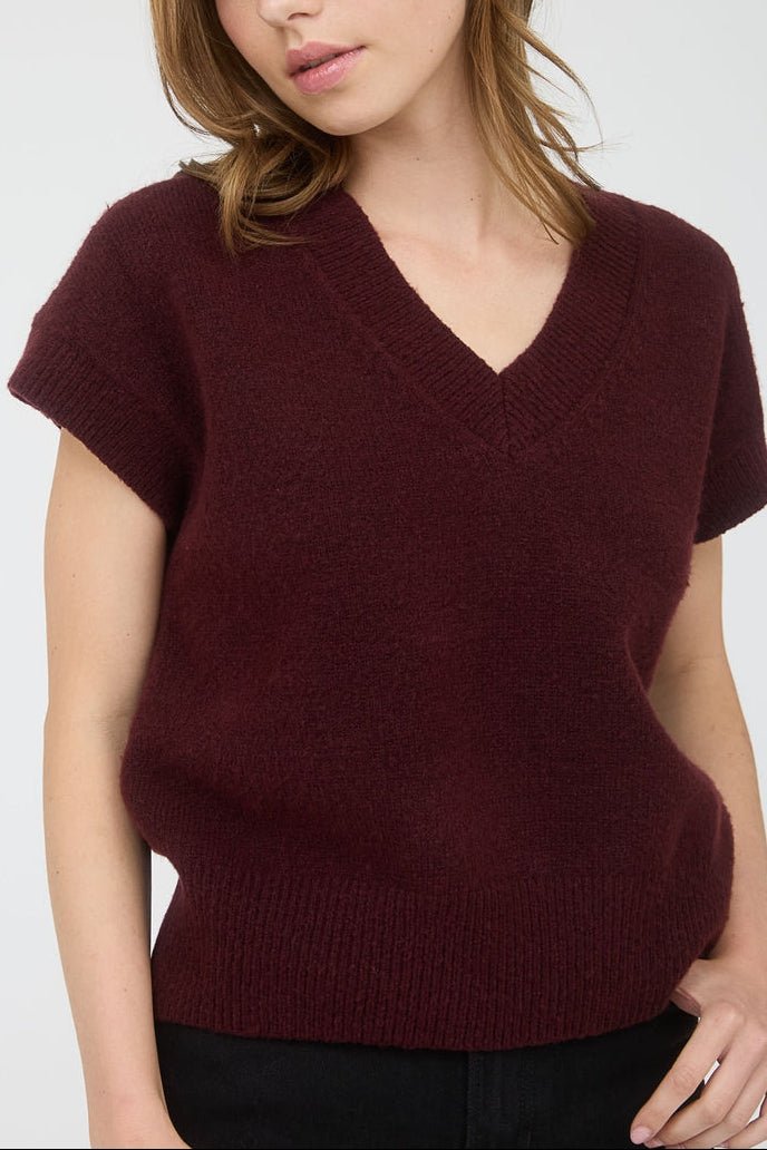 Maeve V - Neck Knit Sweater Vest - MTT Collective
