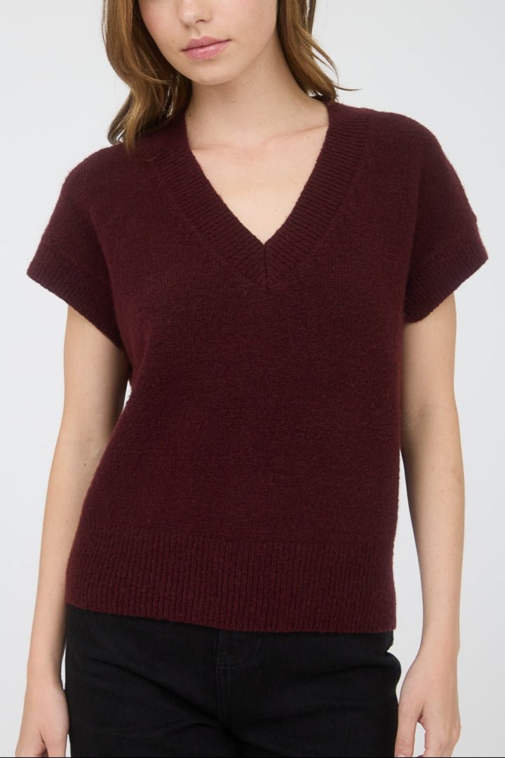 Maeve V - Neck Knit Sweater Vest - MTT Collective