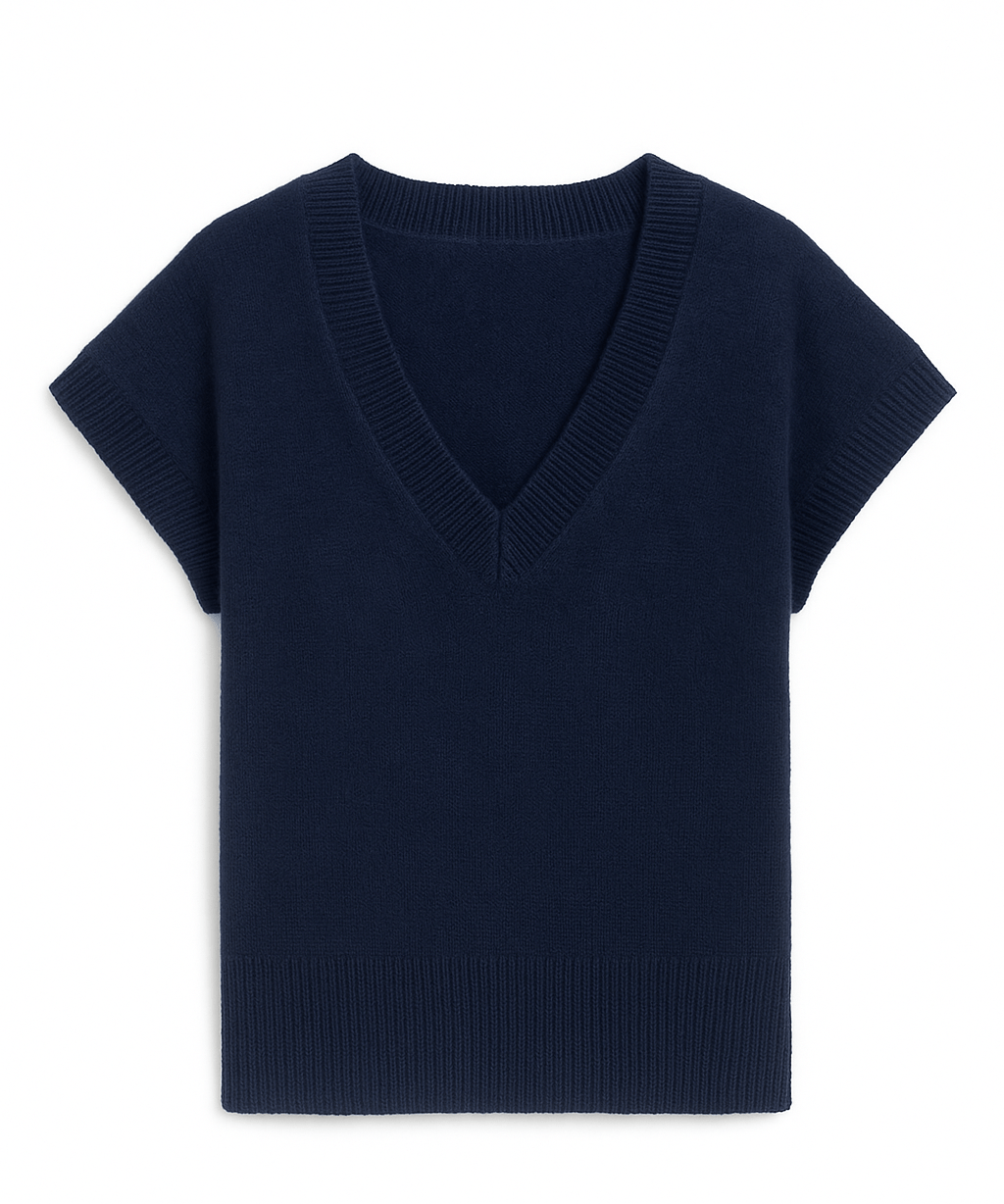 Maeve V - Neck Knit Sweater Vest - MTT Collective