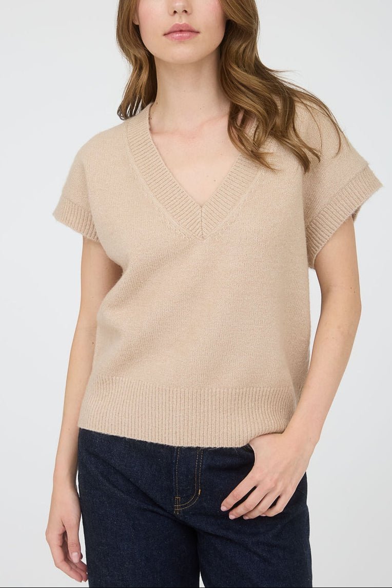 Maeve V - Neck Knit Sweater Vest - MTT Collective