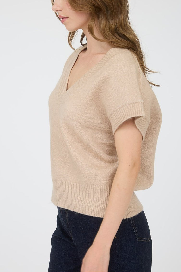 Maeve V - Neck Knit Sweater Vest - MTT Collective