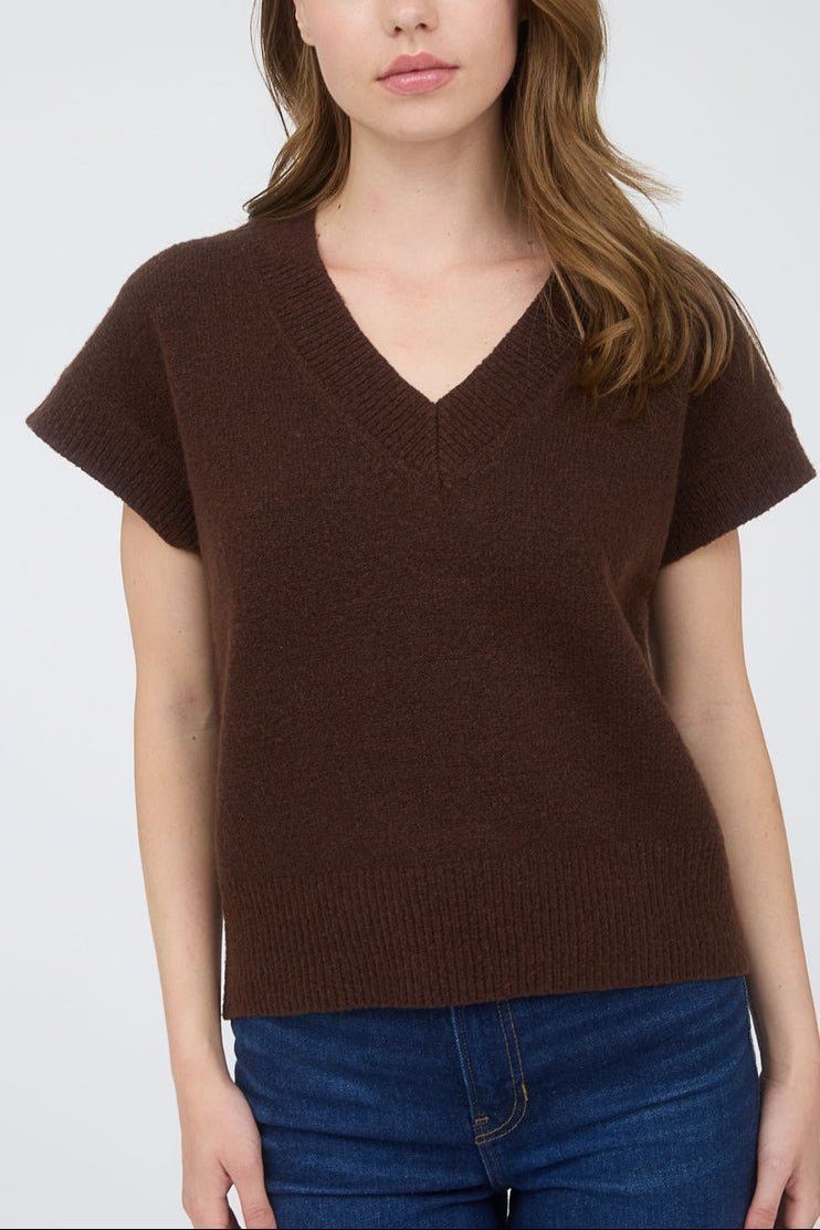 Maeve V - Neck Knit Sweater Vest - MTT Collective