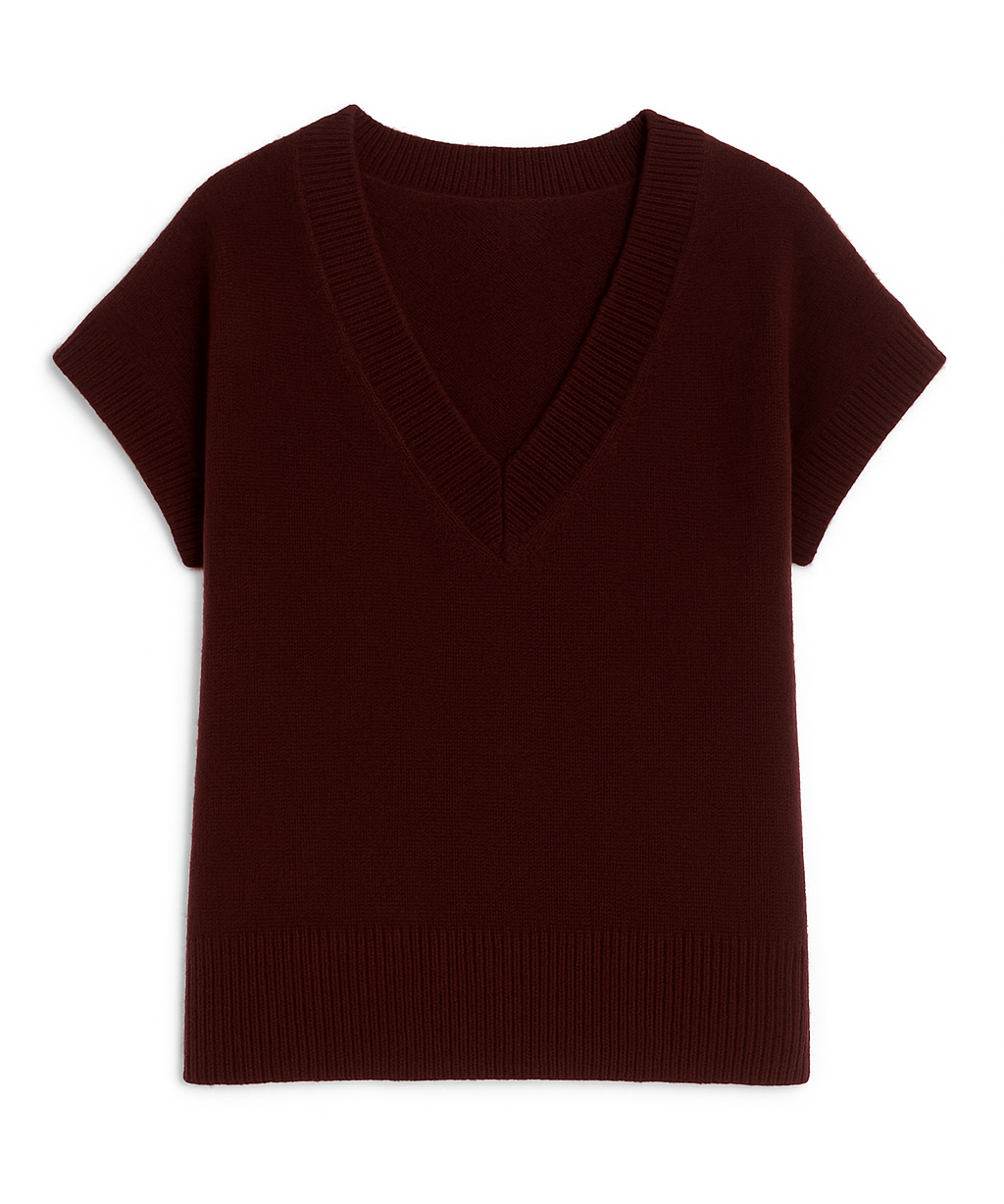 Maeve V - Neck Knit Sweater Vest - MTT Collective