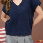 Maeve V - Neck Knit Sweater Vest - MTT Collective