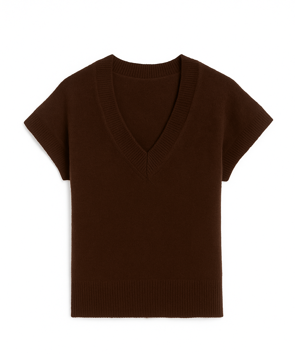 Maeve V - Neck Knit Sweater Vest - MTT Collective