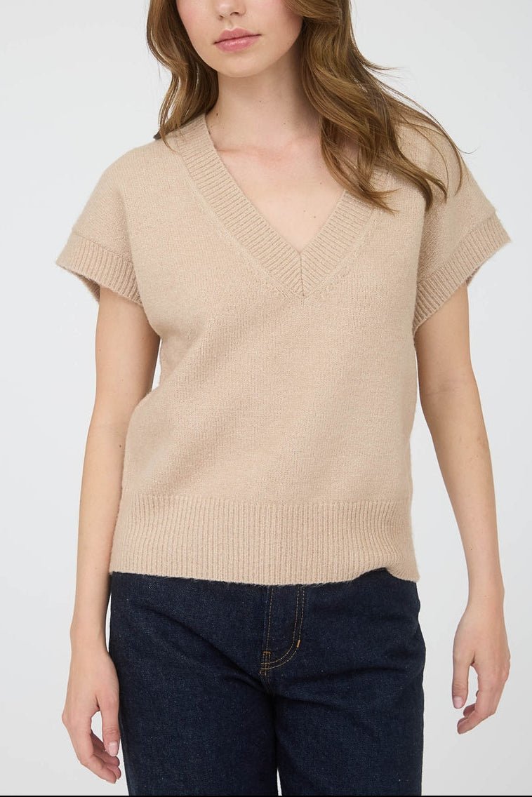 Maeve V - Neck Knit Sweater Vest - MTT Collective