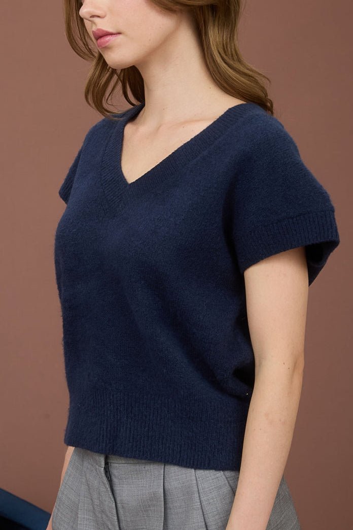 Maeve V - Neck Knit Sweater Vest - MTT Collective