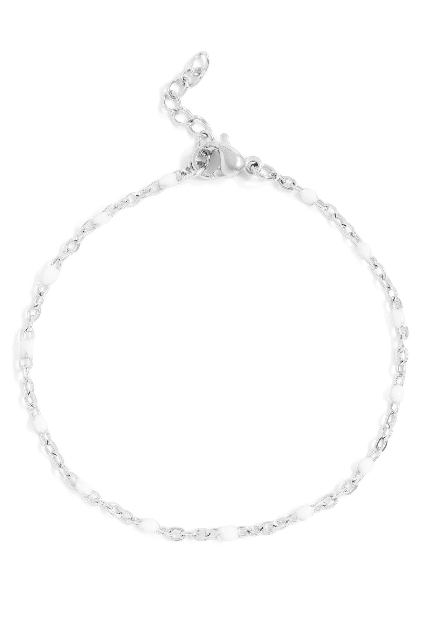 Maggie White Confetti Chain Bracelet - MTT Collective