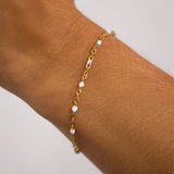 Maggie White Confetti Chain Bracelet - MTT Collective