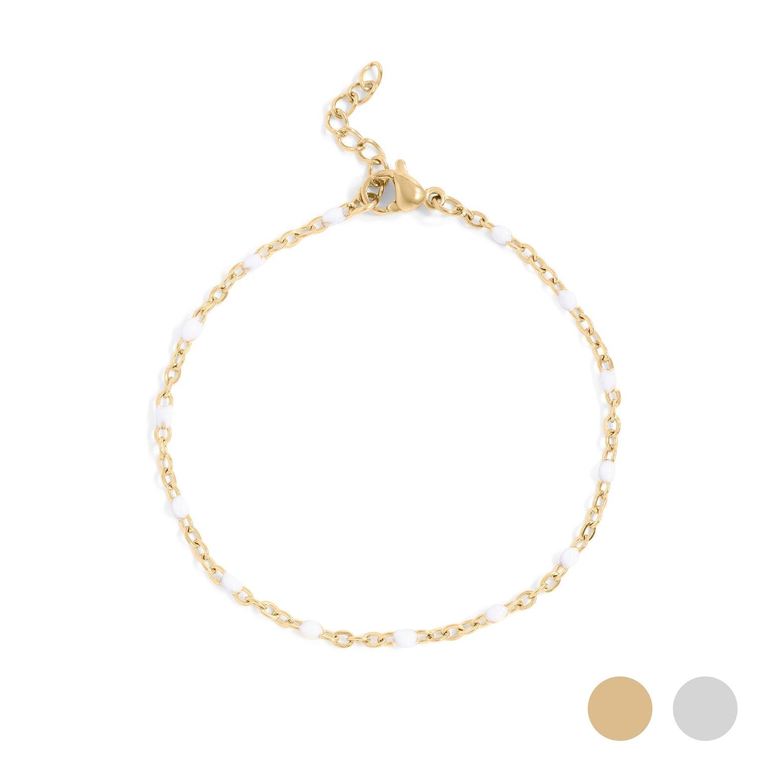 Maggie White Confetti Chain Bracelet - MTT Collective