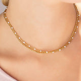 Maggie White Confetti Chain Necklace - MTT Collective