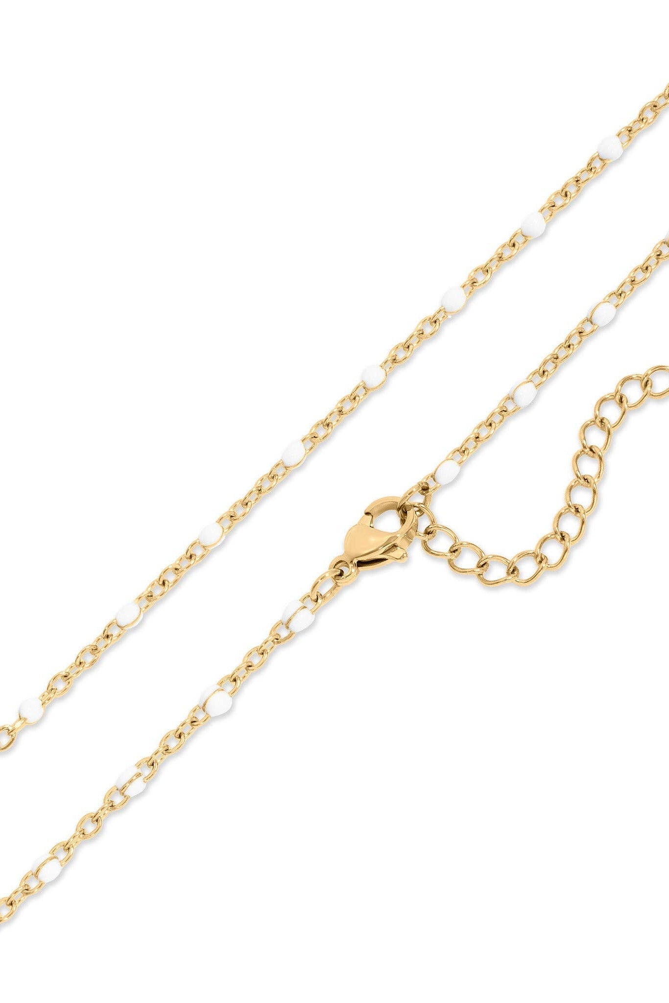 Maggie White Confetti Chain Necklace - MTT Collective