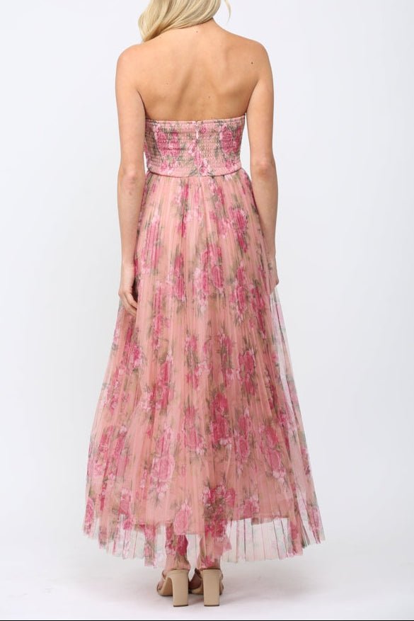 Magnolia Mesh Pleated Maxi Dress - MTT Collective