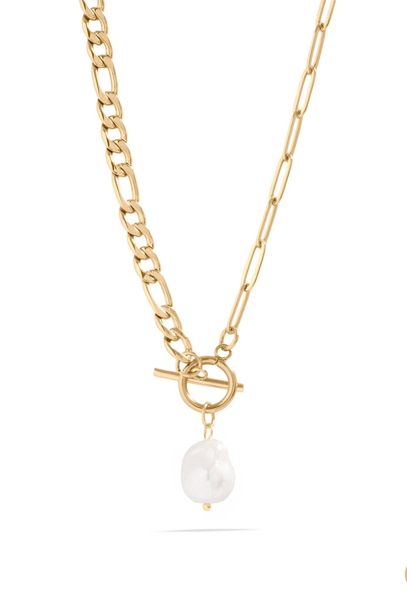 Mallory Freshwater Pearl Charm Necklace - MTT Collective