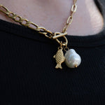 Mallory Freshwater Pearl Charm Necklace - MTT Collective