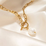 Mallory Freshwater Pearl Charm Necklace - MTT Collective